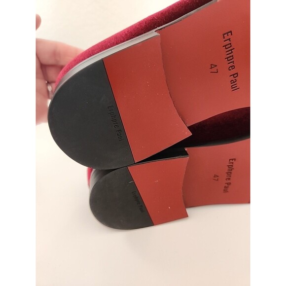 Erphpre Paul Men’s Slipper Maroon With Gold Lion, Inside Shoes House Size 47 New - Picture 6 of 8